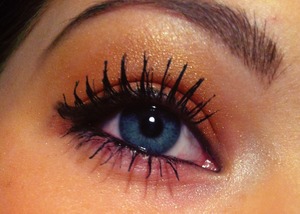 My eye with makeup