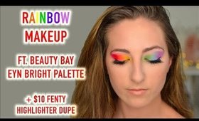 Pride Inspired Makeup + $10 Fenty Highlighter Dupe! Ft. EYN Bright Palette