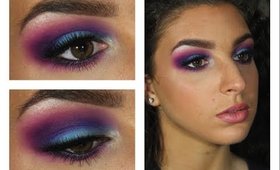 Bright Blue & Purple Smokey Eyes | Makeup Tutorial ♥