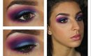 Bright Blue & Purple Smokey Eyes | Makeup Tutorial ♥