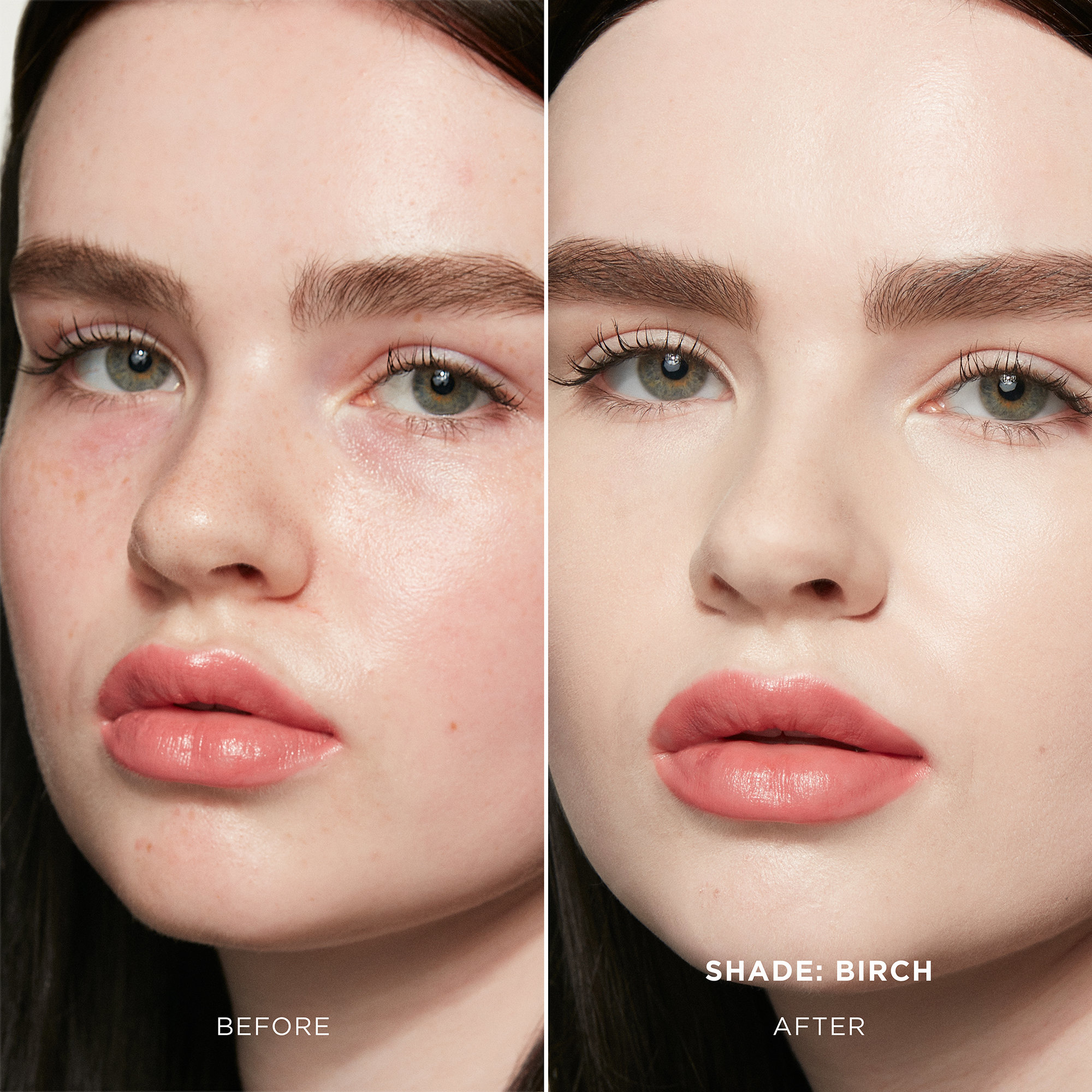 Hourglass model wearing the Vanish Airbrush Concealer in Birch