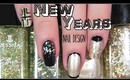 Black & Gold - New Years Nail Design