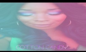 Cotton Candy Makeup Tutorial and  OOTD Hair of the day  Using Wet N WIld High Flying colors
