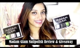 Holiday Giveaway Madamglam nailpolish review and giveaway.