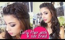 Side Braid with Soft Curls | Braided Hairstyle | Bohemian Hairstyle
