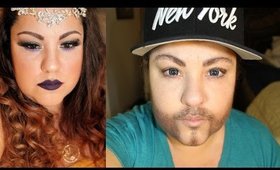 Women to Men Makeup Collab - Maquillaje De Mujer a Hombre