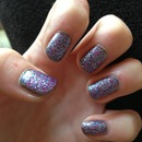 glitter nails multicolour 