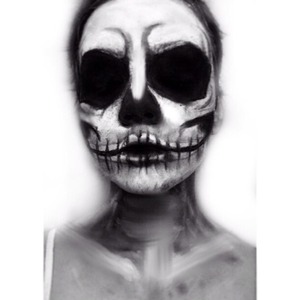 Skeleton makeup for Halloween! 