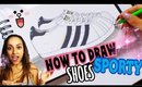 SUPER EASY!! HOW TO DRAW - SPORTY SHOES (STEP by STEP)