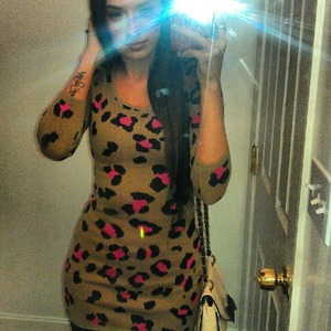 cheetah print sweater dress ;) 