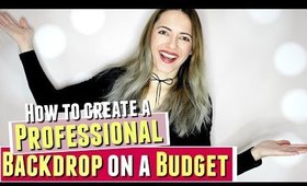 HOW TO Create a PROFESSIONAL BACKDROP space on a BUDGET for FILMING, Filming setup on budget