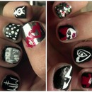Marilyn Manson inspired nails