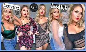 a GIANT clothing haul & try on! 💰 Boohoo, White Fox Boutique, Miss Lola & More!