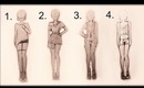 ❤ Drawing Tutorial - How to draw 4 spring outfits ❤