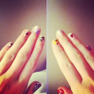 What do you think of my nails? They're really random but not sure if they are too random or not? 