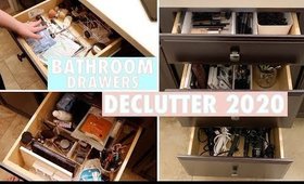BATHROOM DRAWERS DECLUTTER & ORGANIZATION || DECLUTTER 2020