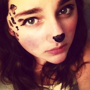 Just a fierce kinda look for maybe something easy to do on Halloween.. Very easy!!