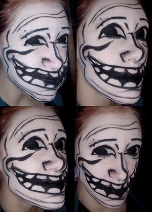 Trollface!! XD

http://satellitedreams.blogg.se/2012/january/makeupmadness-trollface-xd.html#