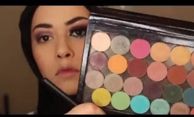 Arabian Gypsy Makeup Tutorial| Colourful Makeup Ft. Makeup geek| Lujainsbeauty101