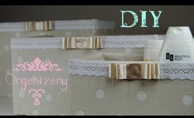 DIY organizery pudełka z tkaniny