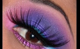 Sephora Holiday Look #5 - Purple with Turquoise liner!!