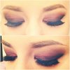 Red Mahogany smokey eye  