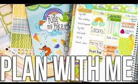 Erin Condren Hourly Plan with Me | August Colors & Ride My Bike Theme