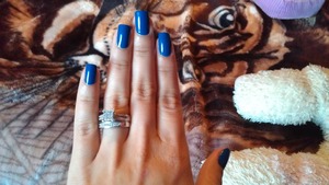 Dark blue essie nail polish