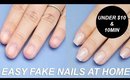 Easy fake nails at home under $10 and 10 min! I Futilities And More