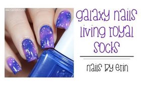 Galaxy Nails | Living Royal Socks | NailsByErin