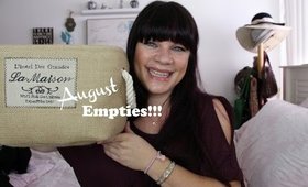 August Empties!!!!!  See what I used up!!!