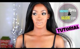 ✧ Smokey eyes & Nude lips Makeup tutorial | Kim Kardashian inspiration