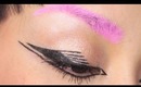 Lady Gaga Inspired Eyeliner & Pink Eyebrows Makeup