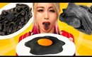 I only ate BLACK FOOD for 24 hours *GROSS CHALLENGE*