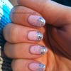 Baby pink and silver glitter