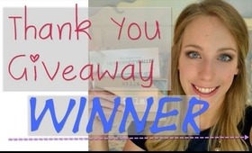 Thank You Giveaway Winner!