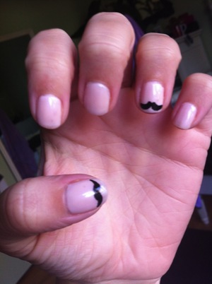 Moustache Nails! Inspired by cutepolish & Movember. 