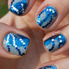 Glitter-on-glitter nails for NYE