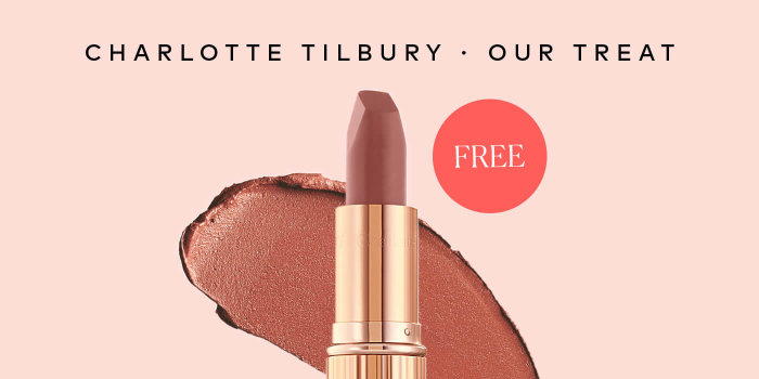 Get a free Matte Revolution lipstick in shade Very Victoria with your qualifying Charlotte Tilbury purchase!
