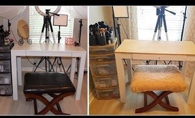 DIY: Quick Office/ Recording Space Makeover | Desk, Chair, Decor