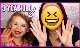 Violet Gives Me a Makeover | Toddler Does My Makeup