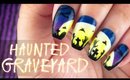 Haunted Graveyard nail art | Halloween 2017