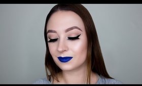 Easy Everyday Smokey Eye & Blue Lipstick Makeup Tutorial