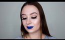 Easy Everyday Smokey Eye & Blue Lipstick Makeup Tutorial