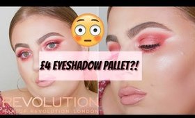 TESTING OUT MAKEUP REVOLUTION'S £4 EYESHADOW PALLET! FAIL OR NAH? GRWM | LoveFromDanica