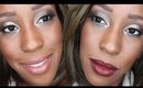 Fall Makeup: Gold Smoky Eye with Nude & Vampy Lipstick