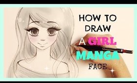 ♡ How To Draw a Girl Manga Face  ♡