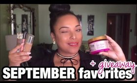 SEPTEMBER FAVORITES 2017 + IPSY MAKEUP GIVEAWAY | Natural Hair Skincare Makeup Hygiene  | MelissaQ