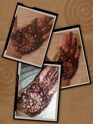 henna on the palm 