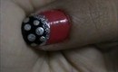 Prom Queen Polka Dots Nail Design For Beginners- Really easy nail design- Really short nails